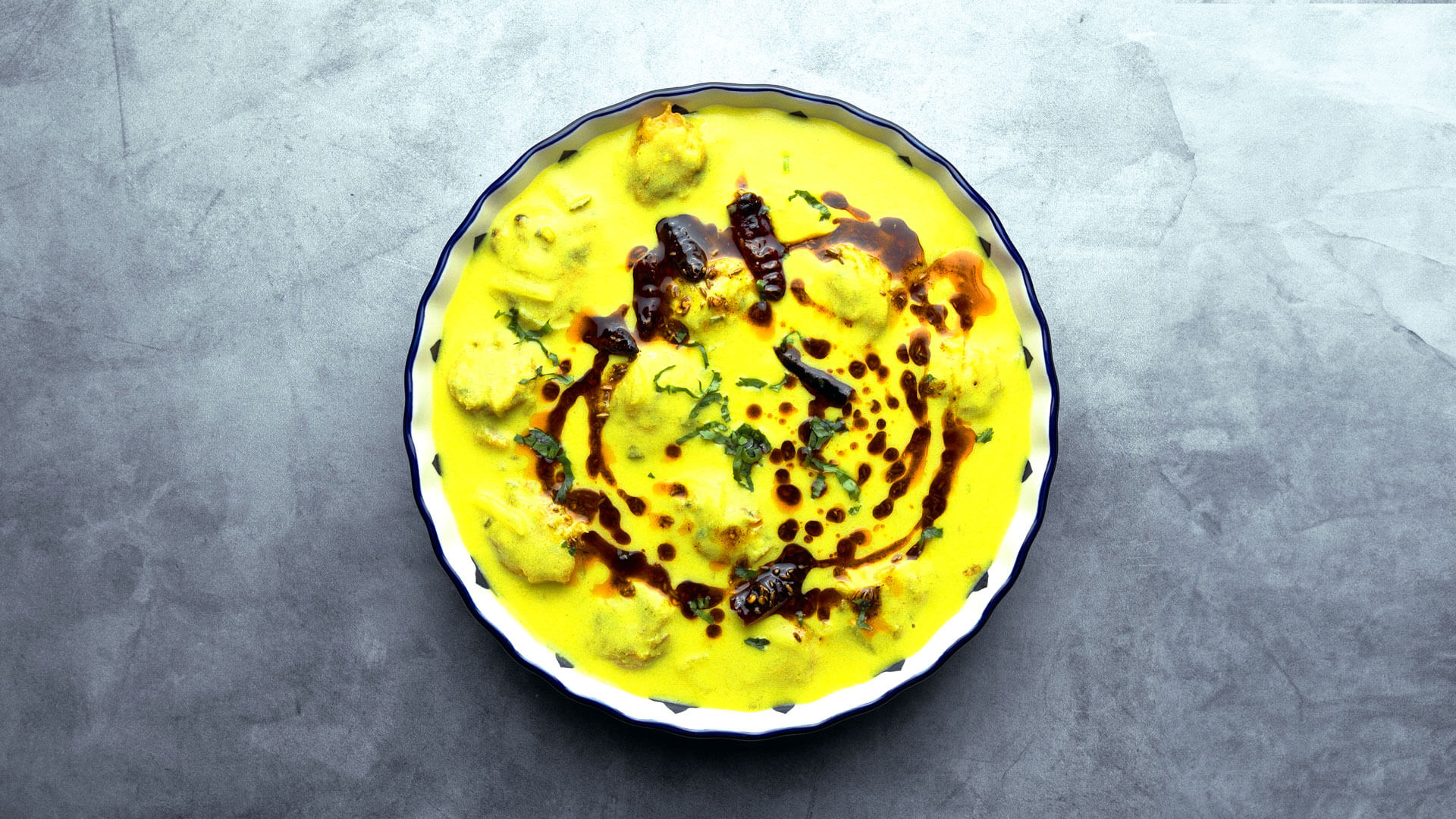 Punjabi Kadhi Pakora -Creamy Kadhi with Pakora Recipe